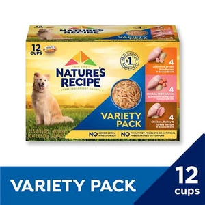 Chicken, Salmon and Turkey Recipes Variety Pack Wet Dog Food, 2.75 oz. Cup New - Picture 1 of 9