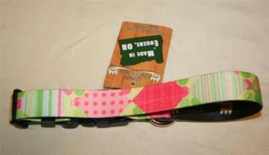 MOOSE PET WEAR Collare per Cani Rosa "Girly Picnic" Adatto 11,5-17,5" Collo Medio NUOVO - Foto 1 di 5