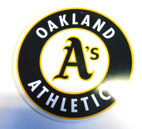 Oakland A's Athletics 6 inch diameter SGA Round Logo Magnet GO Rickey Henderson Cover
