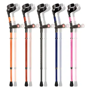 Ossenberg Soft Grip Height Adjustable Crutch | Single or Pair | Range of Colours - Picture 1 of 25