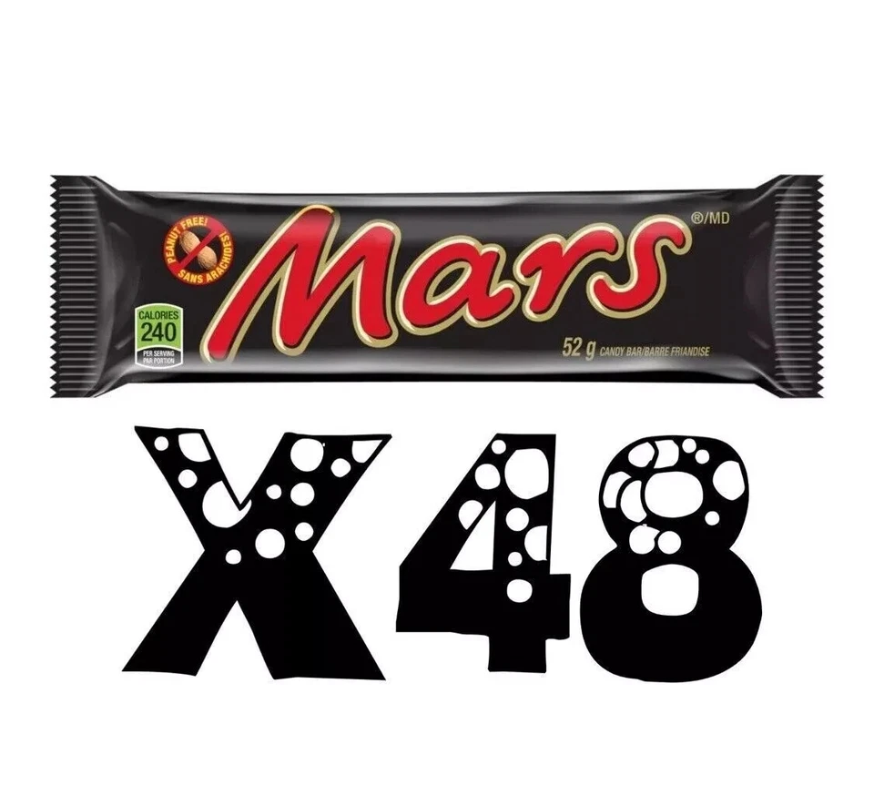 48 X BARRAS DE CARAMELO MARS Caramelo Chocolate Tamaño Completo Caja 52g Cada una de Canadá Foto 1 de 1