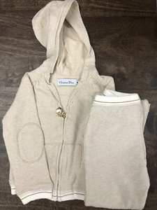 Christian Dior Girl's Beige/Gold Tracksuit Size 4A - Picture 1 of 22
