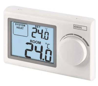 Emos Raumthermostat manuell verkabelt Temperaturschalter LCD Thermostat Heizung - Bild 1 von 4