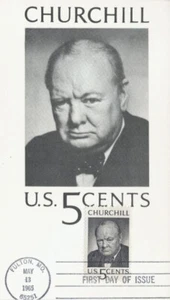 1264 5c Winston Churchill - 1st Philatelic Center Maxicard - Bild 1 von 2