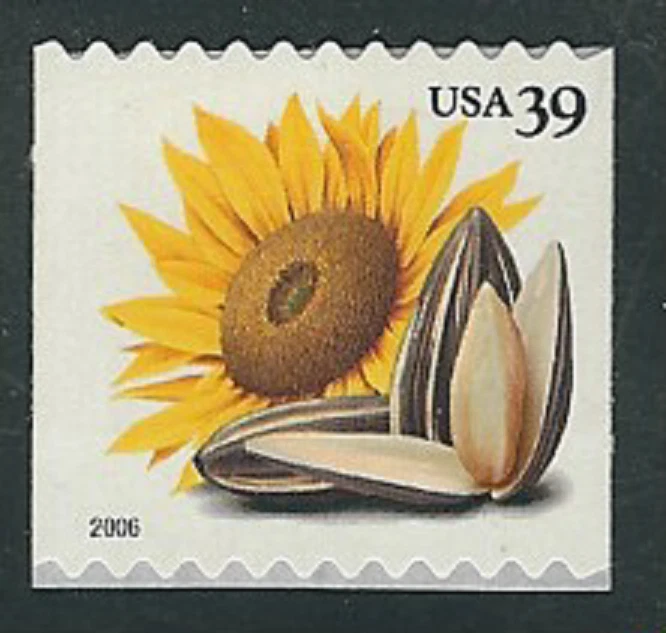 Scott# 4005...39 Cent...Crops...Sunflower Seeds...2 Stamps  - Image 1 of 1