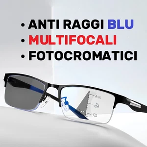 OCCHIALI DA VISTA LETTURA UOMO ANTI LUCE BLU MULTIFOCALI PROGRESSIVI PRESBIOPIA - Foto 1 di 11