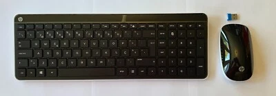 HP Portuguese Wireless Keyboard and Mouse Slim Portuguese Keyboard layout - Image 1 of 3