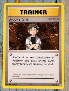 BROCK'S GRIT 74/108 Uncommon / XY Evolutions 2016 Supporter Trainer Pokémon (#2) - Picture 1 of 4
