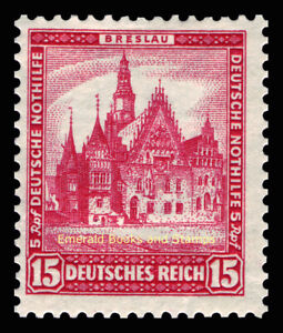 EBS Germany 1931 Welfare - Breslau, Town Hall - Michel 460 MNH**