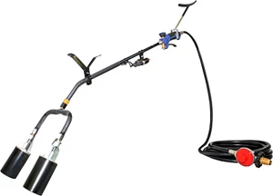 Propane Torch 1 Million BTU Dual Heavy Duty Weed Burner Flamethrower 16ft Hose - Picture 1 of 9