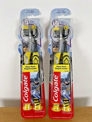 NEW SEALED  Lot of 2  2-Pack Colgate Batman Kids Toothbrush Extra Soft - Image 1 of 2