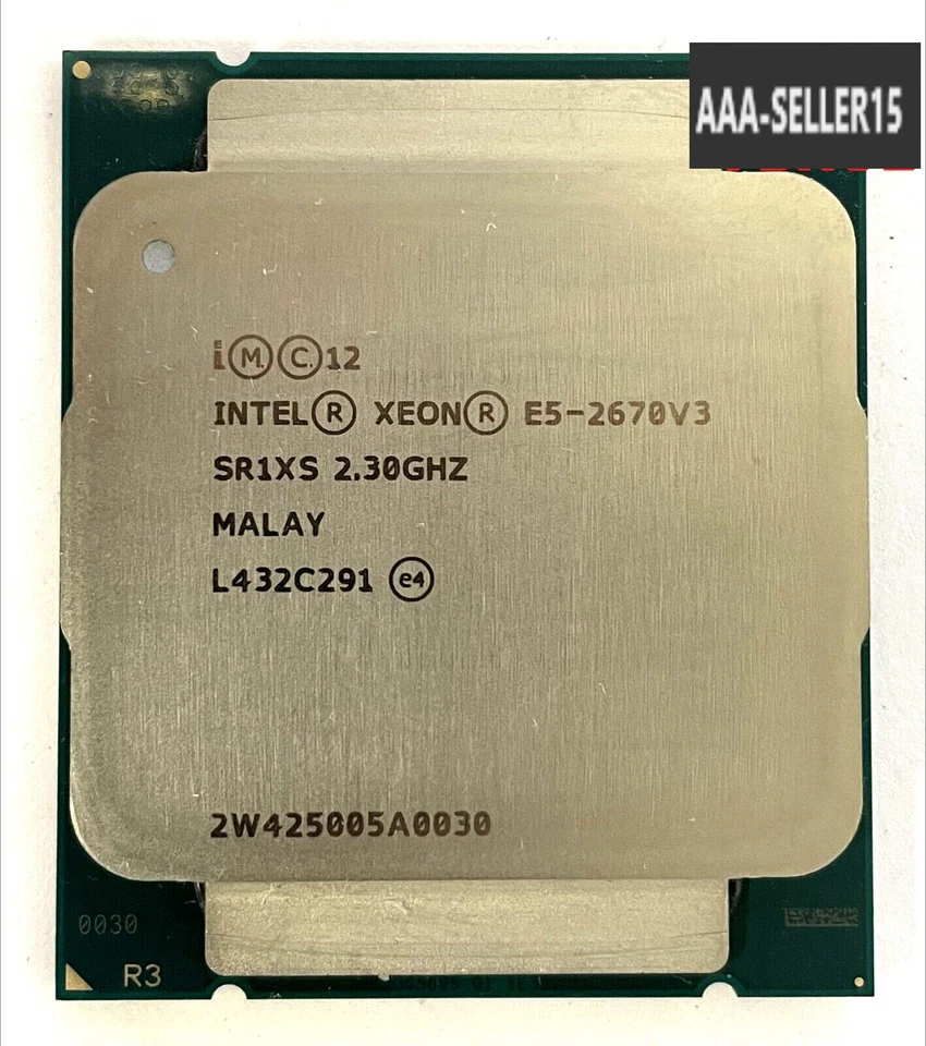 Intel Xeon E5-2670 V3 2.30GHz 12-Core 30MB LGA2011-3 Server Processor SR1XS 120W - Image 1 of 1