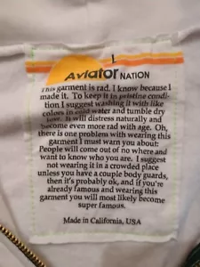 AVIATOR NATION X WM PHOENIX OPEN - RARE Hoodie - White Zip - LARGE - POCKETS - Picture 1 of 8