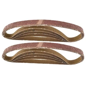 Belt Power Finger File Sander Abrasive Sanding Belts 457mm x 13mm 60 Grit 10 PK - Picture 1 of 3