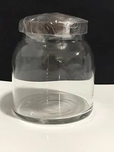 Empty Clear Glass Candle Jar W/New Bronze Lid (Keepers of the Light) 34 oz - Picture 1 of 14