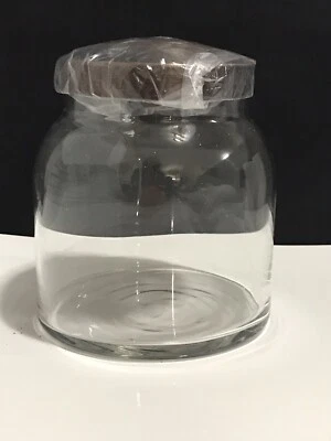 Empty Clear Glass Candle Jar W/New Bronze Lid (Keepers of the Light) 34 oz - Image 1 of 4