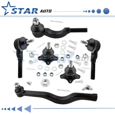 Eslabones de extremo de barra de amarre exterior interior delantero 6 piezas con rótulas aptos para Dodge D50 1982 Foto 1 de 4