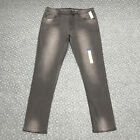 Arizona Jeans Mens 35x31.5 Gray Skinny Fit Faded Dark Wash Denim Flex Tag 34x32