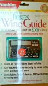 FRANKLIN -"  1994 Edition "  Electronic Parker's 8,000 Wine Guide - SELECT WINE - Picture 1 of 6