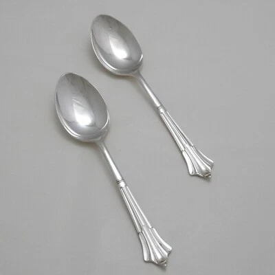 Par de cucharas de mesa de cubiertos de servicio plateados ALBANY Design J. BARKER & DIXON LTD Foto 1 de 3