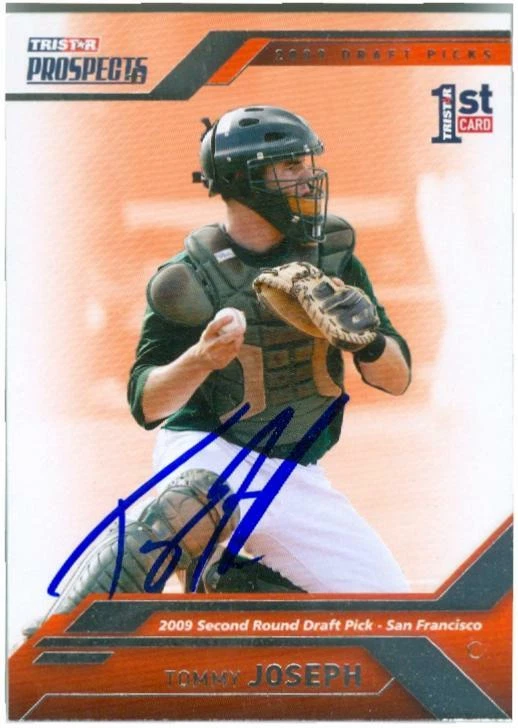 Tommy Joseph autographed baseball card (Giants Phillies) 2009 Tristar #44 Rookie - Image 1 of 1
