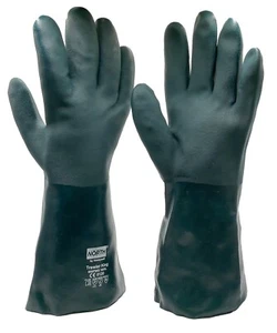 ( 12 PAIR/SIZE 10 XL ) Honeywell PVC Chemical Protection Glove + Cotton Lining - Picture 1 of 3