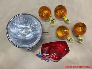 Honda CB100 CB125 SL100 XL100 SL125 Headlight & Taillight & Turn Signal/Metal - Picture 1 of 9