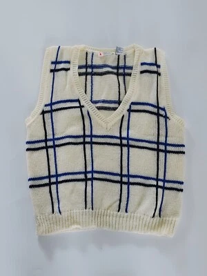 Vintage Cristin Stevens Preppy Sweater Vest Stripes 80s - Image 1 of 4