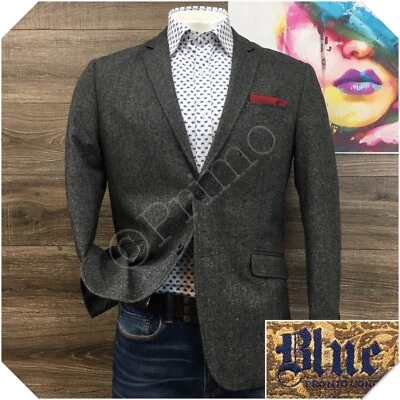 PRONTO UOMO Mens Tweed Blazer Sport Coat Casual Jacket Size L (42R) Wool Suit - Image 1 of 4