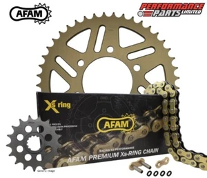 Aprilia RS 660 20-22 AFAM XSR Super-HD Gold X-Ring Chain and HA Sprocket Kit - Picture 1 of 6