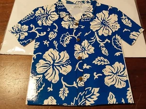 Island Heritage 1999 Camisa Hawaiana Camiseta Tarjeta con Sobre Azul Blanco Flores - Imagen 1 de 3