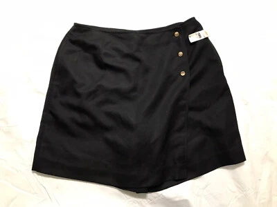 Falda Pantalón Envolvente Talbots para Mujer Talla 16 Negro Poliéster Bolsillos NWT Foto 1 de 4