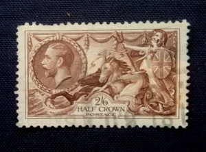 πͺ 1934 - GREAT BRITAIN - KING GEORGE V Seahorses - CLASSIC 2/6 BROWN - USED - Picture 1 of 1
