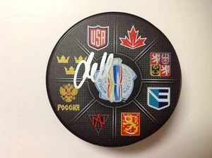 Jacob Markstrom signed handsigniert Schweden 2016 WM HOCKEY PUCK A - Bild 1 von 1