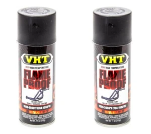 2-Pack VHT SP102 Flat Black Paint FlameProof Header Paint Ceramic Coating 11oz - Picture 1 of 1