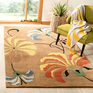Brown / Multi Safavieh Soho Wool Area Rug SOH740A - Picture 1 of 14