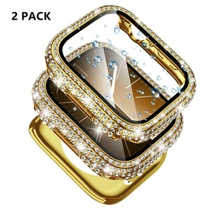 2 Pack 360° Bling Case Cover + Screen Protector For Apple Watch 10 9 8 7 6 5 SE - Photo 1 sur 21