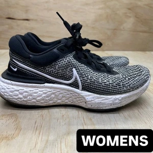 USED sz 8 WOMENS Nike ZoomX Invincible Run Flyknit Black Athletic Shoes Sneakers - Picture 1 of 11