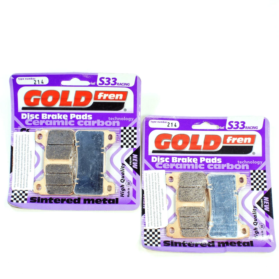 GOLDfren Brake Pad Set Carbon Ceramic S33-214 EBC Equiv FA390 Front 2 Pair - Image 1 of 1
