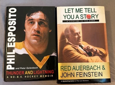 Boston Sports- Red Auerbach & Phil Esposito Books- 1st Editions- HC/DJ - Image 1 of 4