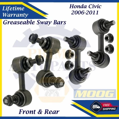 MOOG OEM Front & Rear Sway Bar Links For 2006-2011 Honda Civic Lifetime Warranty - Image 1 of 4