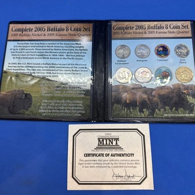 Complete 2005 Buffalo 8 Coin Set - Image 1 of 4