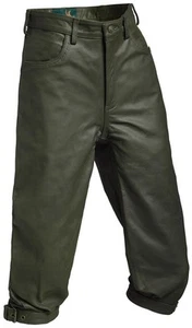 Pantalones de cuero La Chasse® de cuero de búfalo (pantalones hasta la rodilla) para hombre resistentes oliva - Imagen 1 de 7