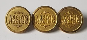 Vintage Railway Metal Button, A&SRY CO, Gold Tone W/ Fast Shipping - Picture 1 of 4
