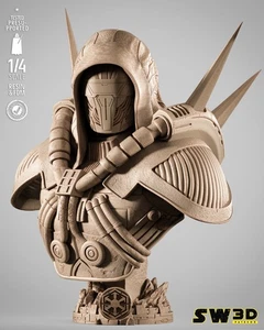 Escultura Darth Marr Impresa en 3D Star Wars Sin Pintar ¡2 piezas! GRIS - 8" - Imagen 1 de 5