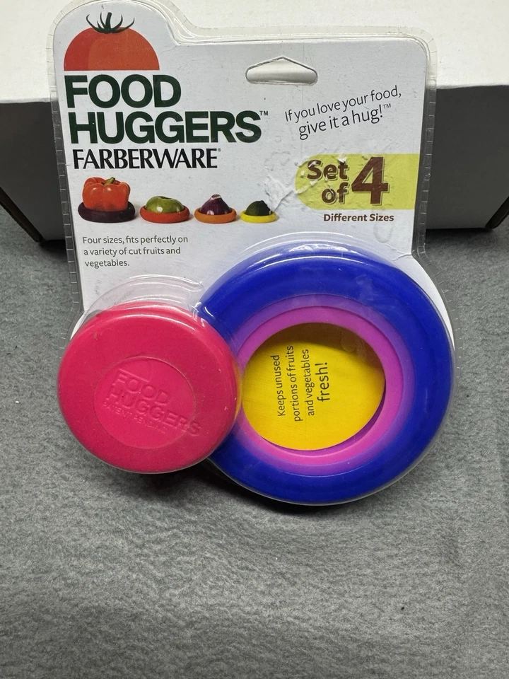 Farberware Food Huggers Silicone Reutilizável Economizador de Alimentos Conjunto de 4 - Frutas e Vegetais - Imagem 1 de 4