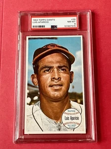 1964 Topps Giants # 39 Luis Aparicio Orioles HOH PSA 8 Centered - Bild 1 von 8