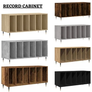 Record Cabinet Vinyl Media Storage Player Stand Sideboard Hallway Furniture Unit - Picture 1 of 43