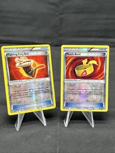 Menge (2) Pokemon Trainer Karten Kampf Wut Gürtel & Muskelband Holos VG  - Bild 1 von 7