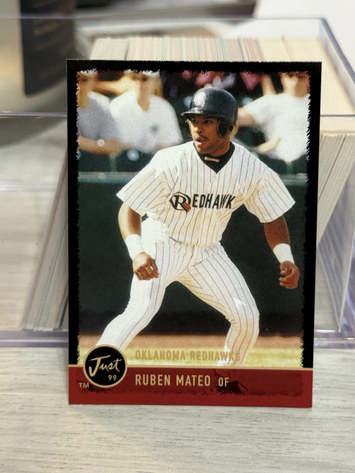 RARO! Just Minors Ruben Mateo Black Border 1999 #114 Oklahoma Redhawks #’d 3/50 Foto 1 de 2